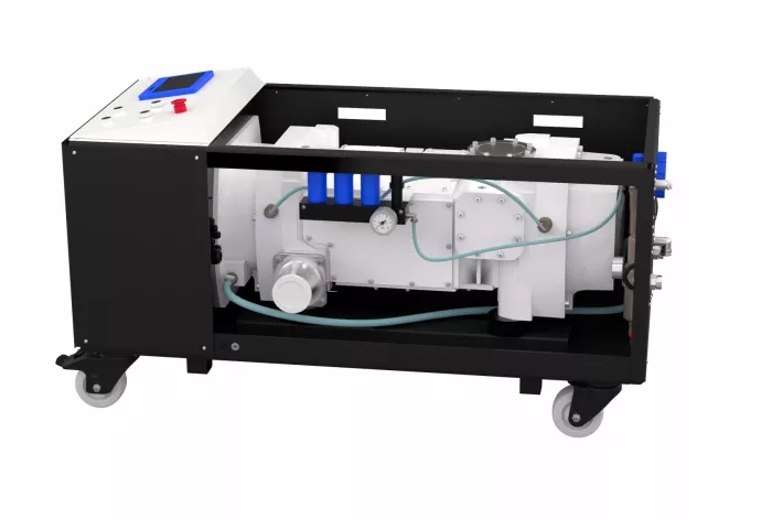 Купить в АО Вакууммаш НВВ-650 винтовой вакуумный насос в раме производительностью 630 м3/ч ✓ цены от производителя