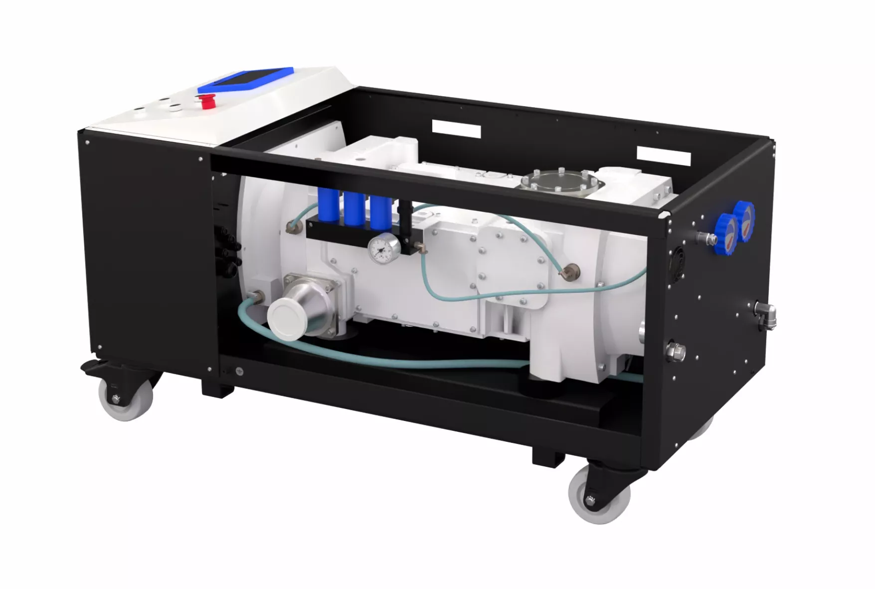 Купить в АО Вакууммаш НВВ-650 винтовой вакуумный насос в раме производительностью 630 м3/ч ✓ цены от производителя