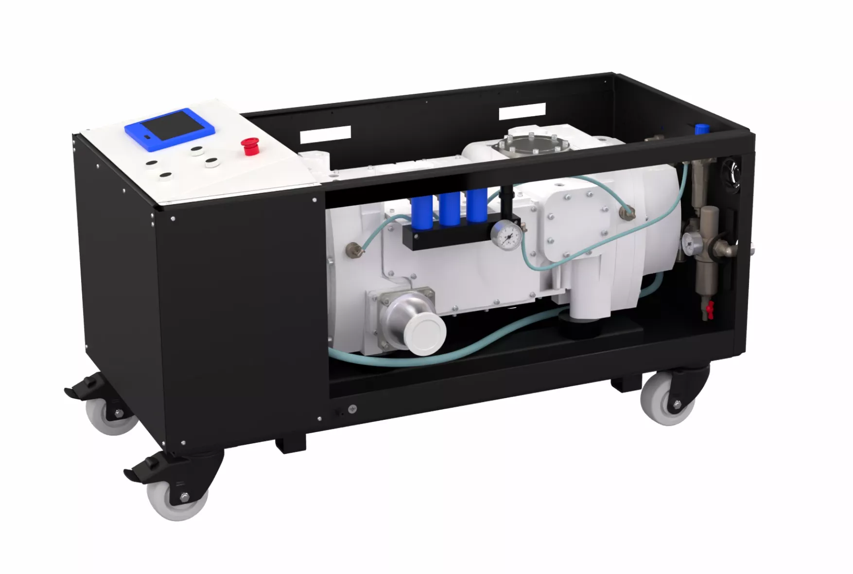 Купить в АО Вакууммаш НВВ-650 винтовой вакуумный насос в раме производительностью 630 м3/ч ✓ цены от производителя