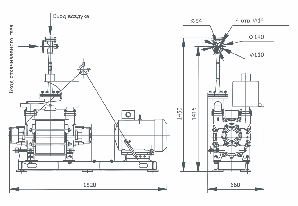 Габаритный чертёж АВВ-12(Н)