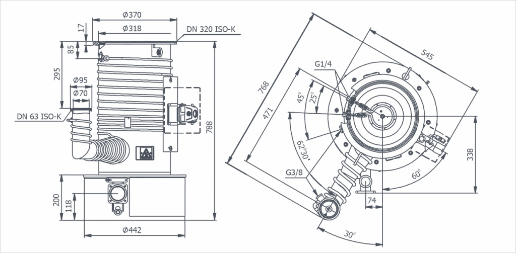Габаритный чертёж НД-320Э