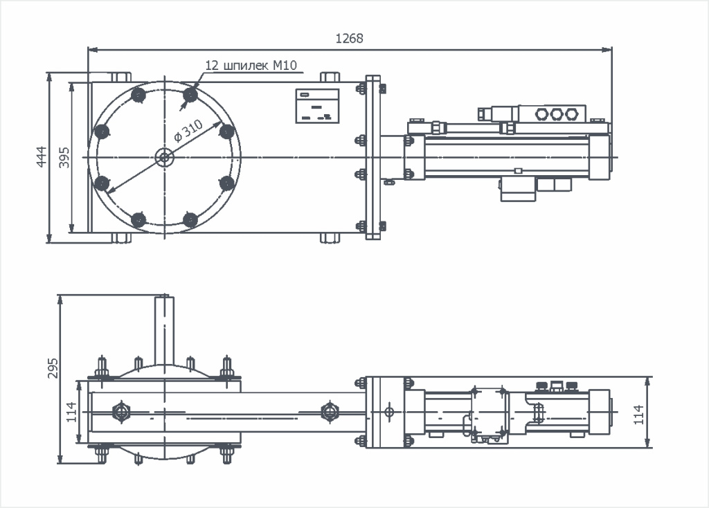 Габаритный чертёж ЗВпП-320
