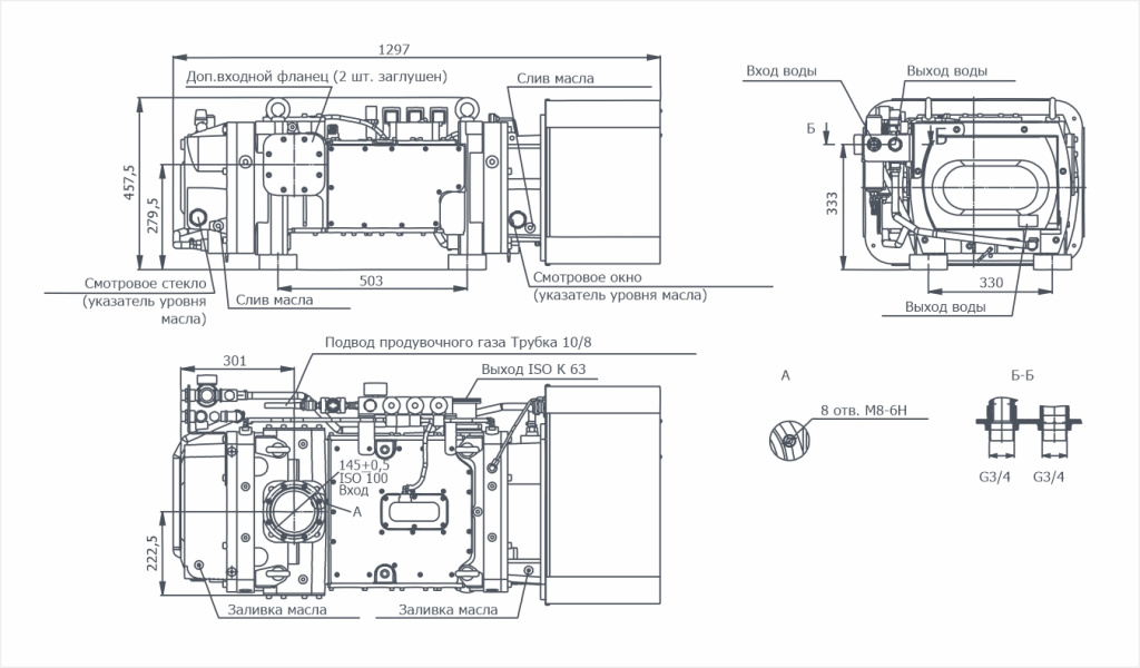 Габаритный чертёж НВВ-650
