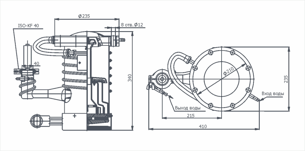 Габаритный чертёж НВДМ-160